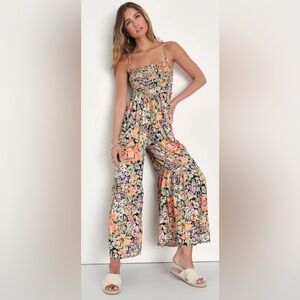 Lulus Floral Jumpsuit size Large